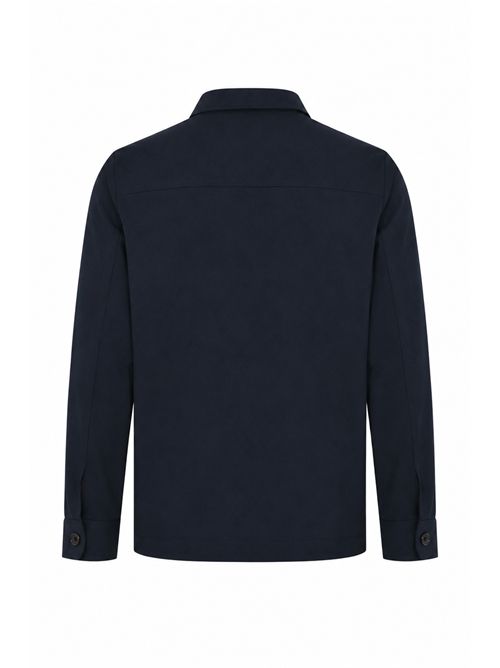 Overshirt in polyviscosa Blu Navy DANIELE ALESSANDRINI | DUJG0002 PL01017000